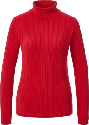 Tchibo - Gerippter Rollkragenpullover - Damen - Gr. S - rot