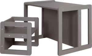 roba 3-in-1-Kindersitzgruppe - 30x30x30cm - anthrazit - Holz