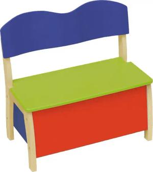 roba Kindertruhenbank - 62x33x61,5cm - blau - Holz / Holz
