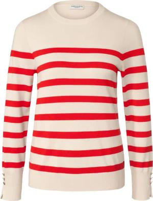 Tchibo - Gestreifter Feinstrickpullover - Damen - Gr. L - creme/gestreift