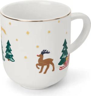 Tchibo - Jumbobecher mit Glanzgolddekor - creme