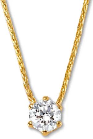 Tchibo - 585 Gold-Kette mit Brillantanhänger - gold