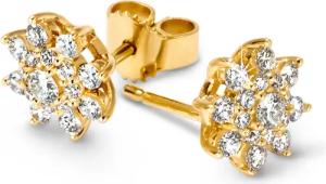 Tchibo - 585 Gold-Ohrstecker mit 34 Brillanten - gold