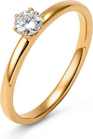 Tchibo - 585 Gold-Ring mit Brillant - Gr. 17 - gold