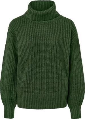 Tchibo - Grobstrickpullover mit Rollkragen - Damen - Gr. S - dunkelgrün
