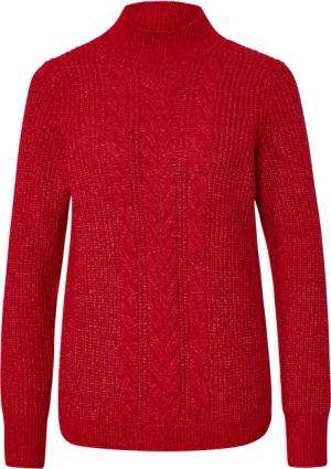 Tchibo - Grobstrickpullover mit Zopfmuster - Damen - Gr. XL - rot