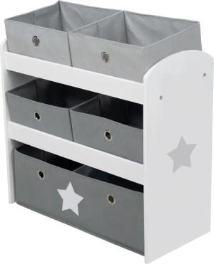 roba Spielregal »Stars« - 63,5x29,5x67cm - weiß - Holz