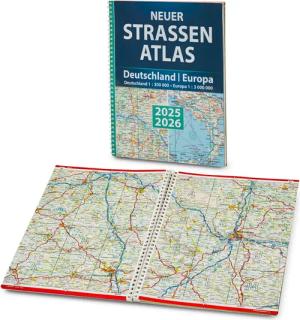 Tchibo - Buch: Neuer Straßen-Atlas Deutschland/Europa 2025/2026
