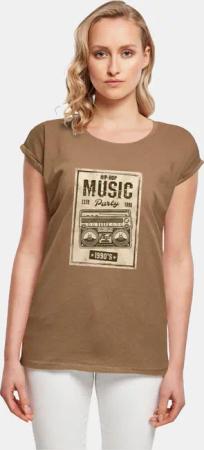 Mister Tee Ladies Retro Boom Extended Shoulder