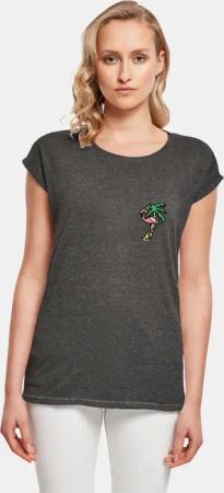 Mister Tee Ladies Flamingo Extended Shoulder