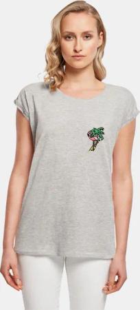 Mister Tee Ladies Flamingo Extended Shoulder