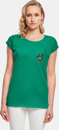 Mister Tee Ladies Flamingo Extended Shoulder