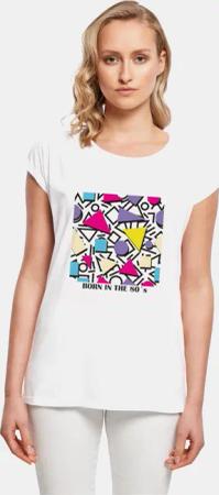 Mister Tee Ladies Geometric Retro Extended Shoulder