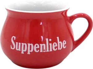 BURI Suppenschüssel Keramik Suppentasse mit Spruch