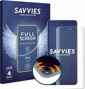 Savvies Displayschutzfolie Fullscreen Schutzfolie für Xiaomi