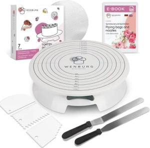 Wenburg Back-Set Kuchenständer Drehteller Zuckerguss-Set, (8-tlg),