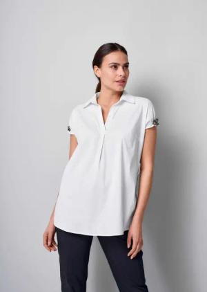 Alba Moda Schlupfbluse Longbluse mit Kettendetails