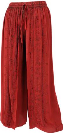 Guru-Shop Relaxhose Palazzohose, langer Boho Hosenrock,
