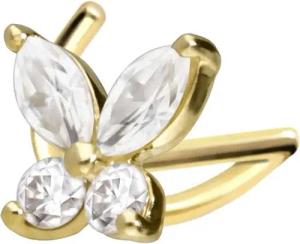PIERCINGLINE Nasenpiercing 14/18 Karat Gold Nasenstecker
