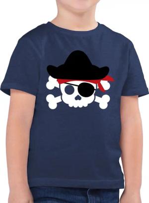 Shirtracer T-Shirt Piratenkopf Kostüm Piraten I