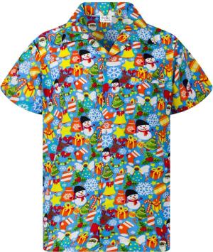 King Kameha Hawaiihemd Christmas Allover Kurzarm