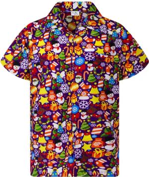 King Kameha Hawaiihemd Christmas Allover Kurzarm
