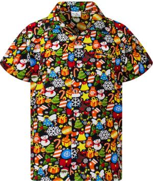 King Kameha Hawaiihemd Christmas Allover Kurzarm