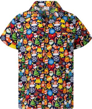 King Kameha Hawaiihemd Christmas Allover Kurzarm