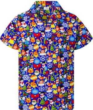 King Kameha Hawaiihemd Christmas Allover Kurzarm