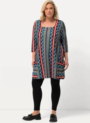 Ulla Popken Longshirt Longshirt Taschen A-Linie