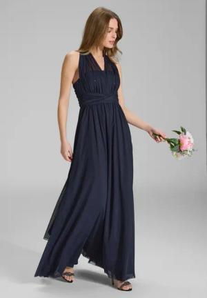 SWING Abendkleid Figurbetonte Passform mit fließendem