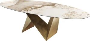 DELIFE Esstisch Edge, Oval Keramik Minas