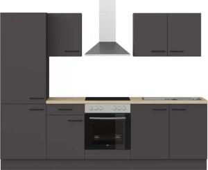 IMPULS KÜCHEN Küchenzeile ""Tirana", Ausrichtung wählbar, Schubkästen mit Soft-Close", vormontiert, wahlweise mit E-Geräten, mit Vollauszug, Breite 270 cm