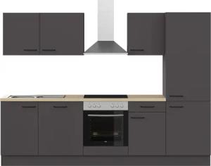 IMPULS KÜCHEN Küchenzeile ""Tirana", Ausrichtung wählbar, Schubkästen mit Soft-Close", vormontiert, wahlweise mit E-Geräten, mit Vollauszug, Breite 280 cm