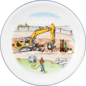Seltmann Weiden Frühstücksteller "Compact - Auf der Baustelle", (1 St.), rund 19 cm
