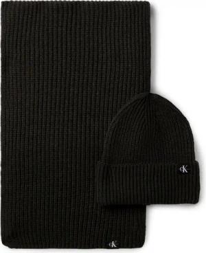 Calvin Klein Jeans Set Schal und Mütze Monogram Rib Scarf Beanie Set IU0IU00638 Schwarz
