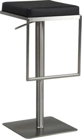 Barhocker schwarz Kunstleder B/H/T: ca. 38x91x39 cm