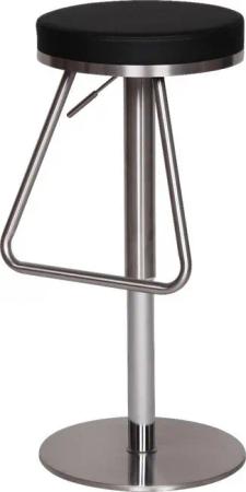 Barhocker schwarz Edelstahl Kunstleder Edelstahl B/H/T: ca. 39x54x39 cm
