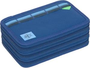 Lässig School Triple Pencil Case - Mäppchen (Unique Dark Blue)