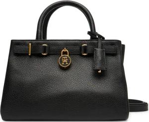 Tommy Hilfiger Handtasche American Icon Mini Tote Leather AW0AW17926 Schwarz