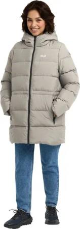 Jack Wolfskin Frozen Palace Long Jacket Women RDS Daunenmantel Damen L beige pale sand