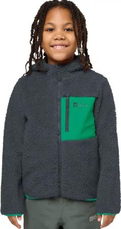 Jack Wolfskin Ice Curl Hood Jacket Kids Fleecejacke mit Kapuze Kinder 92 miscellaneous phantom / green