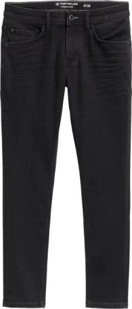 TOM TAILOR Herren TTTROY SLIM Jeans mit Stretch, schwarz, Uni, Gr. 33/32