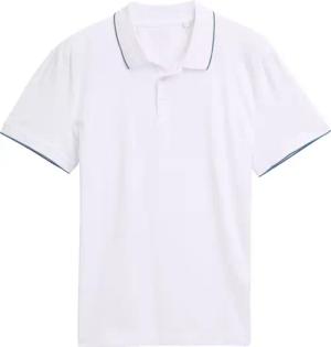 TOM TAILOR Herren Slim Fit Jersey Poloshirt mit Stretch, weiß, Uni, Gr. XXXL