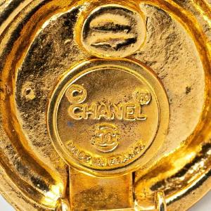 Chanel Ohrringe - 1970-1980 Gold Plated CC Clip On Earrings - Gr. unisize - in Gold - für Damen