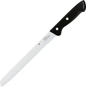 WMF Brotmesser Classic Line silber, schwarz glänzend, Klinge: 21,0 cm
