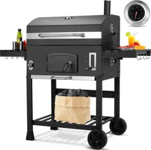 TLGREEN Holzkohlegrill BBQ Smoker mit Deckel