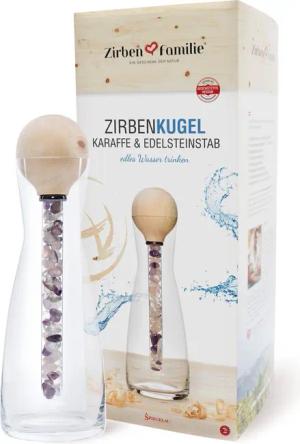 Zirbenfamilie Wasserkaraffe Zirbenkugel Edelstein Stab Karaffe,