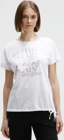 SOCCX T-Shirt SOCCX T-Shirt mit Bindebandsaum