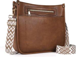 Defe Umhängetasche Damen Handtasche mittelgroß Crossbody